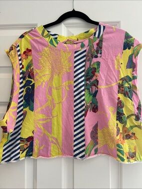 Free People Movement - Floral Stripe Sleeveless Tank